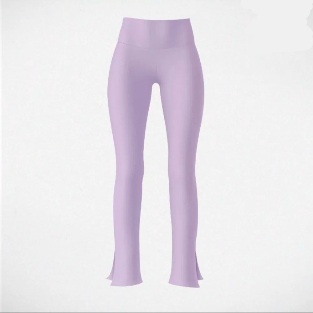 Sparrow Lavender Flared Leggings – High-Waisted – Size S